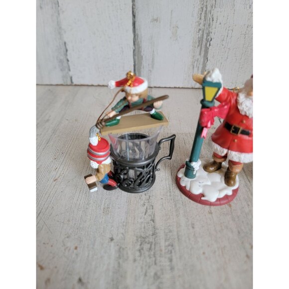 Coca-Cola Santa Claus elf helper variety ornament Xmas set - Picture 2 of 10